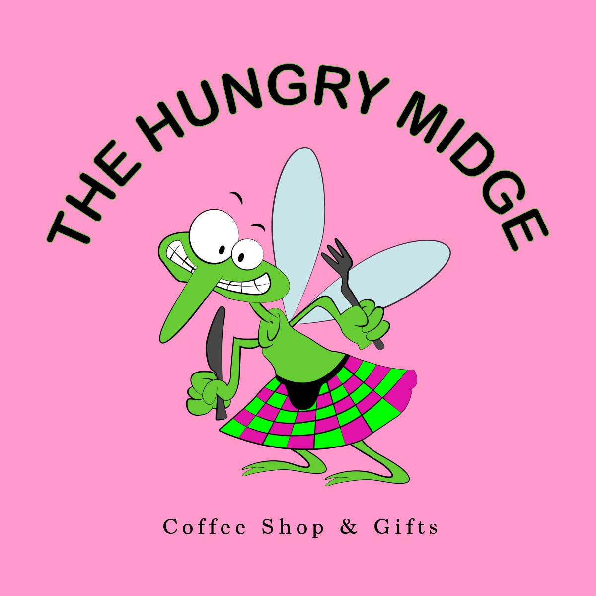 Logo para The Hungry Midge | Coffee Shop & Gifts