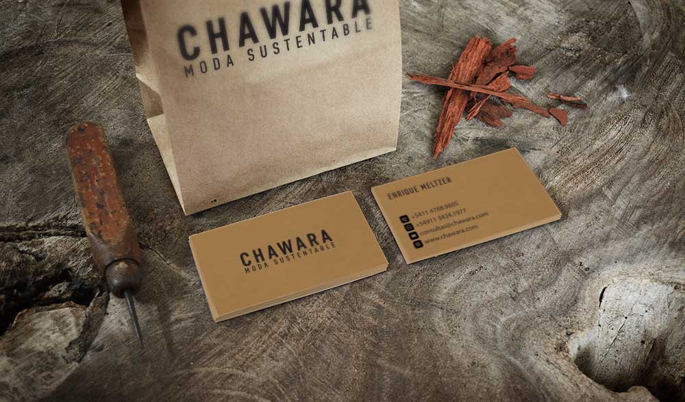 Tarjetas personales para CHAWARA | moda sustentable